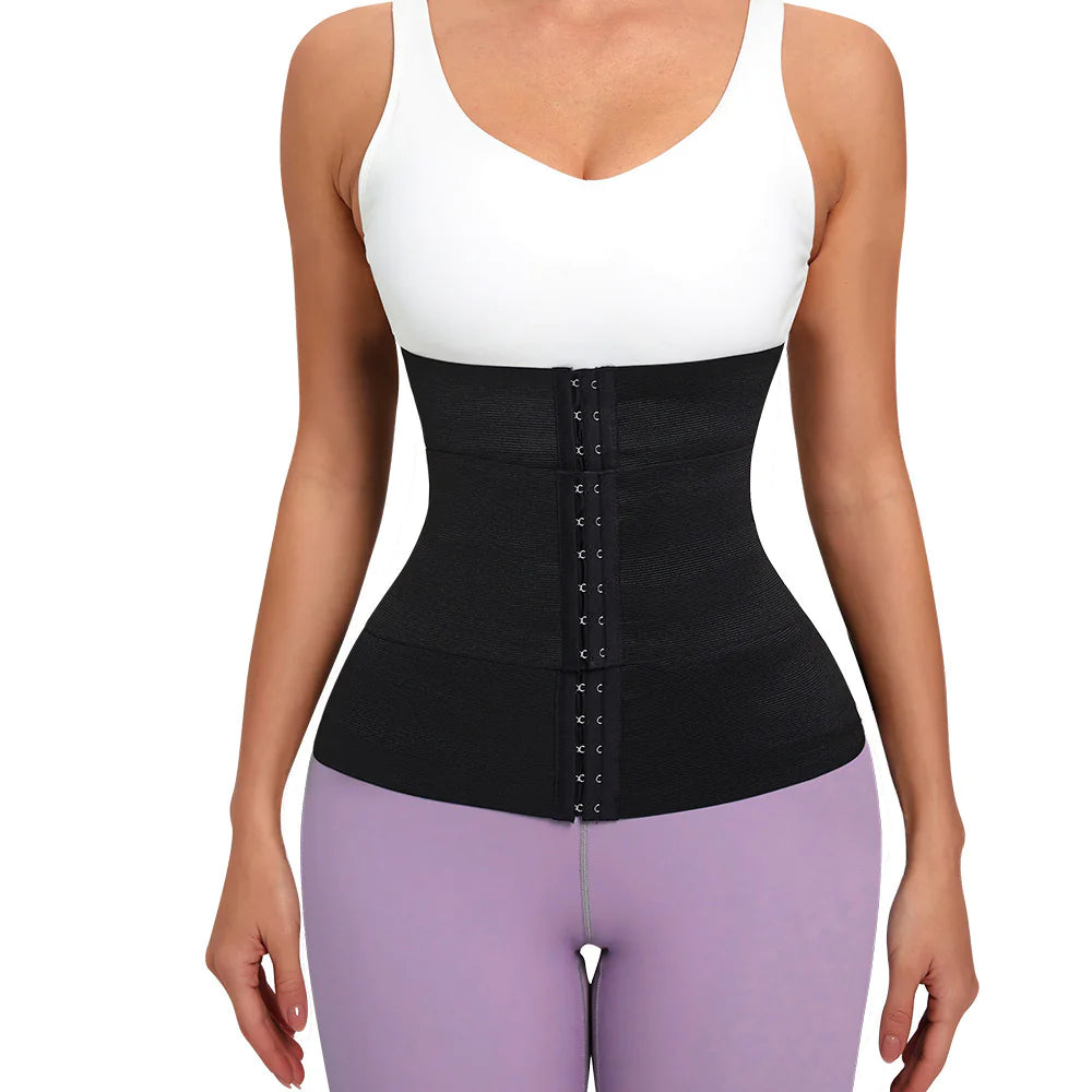 Anti-Roll Steel Boned Waist Trainer for Hourglass Figure All Day Wear