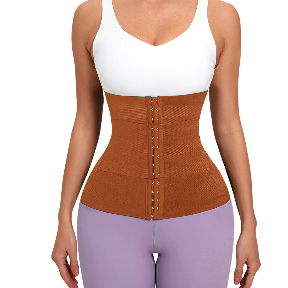 Anti-Roll Steel Boned Waist Trainer for Hourglass Figure All Day Wear